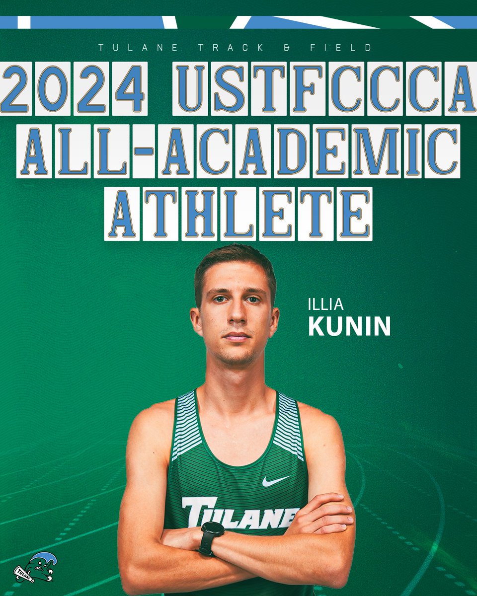 GreenWaveXCTF's tweet photo. USTFCCCA All-Academic Athlete: #GreenWaveXCTF’s Illia Kunin earns individual @USTFCCCA All-Academic Athlete honors
Both the men’s and women’s squads were also named as USTFCCCA All-Academic Teams.
https://t.co/AtNc6LwZdm
#RollWave 🌊 | #RunWave 👟| #CongratsIllia https://t.co/iQwsDGMW0b