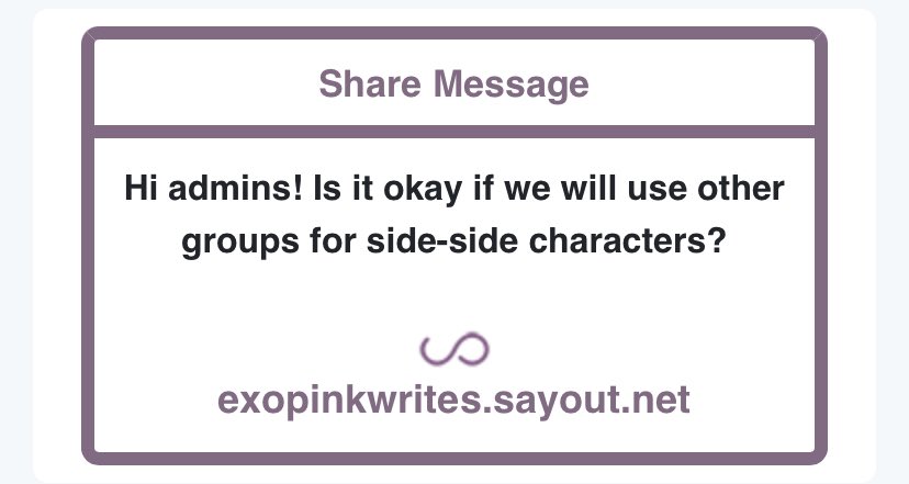 exopinkwrites's tweet photo. Hi! Thanks for your question, yes, of course! All we ask is that the main ship of your entry should be an exopink ship 😊 You are free to use any other groupe or even an oc if you’d like 😉 https://t.co/ZydrXqepFK