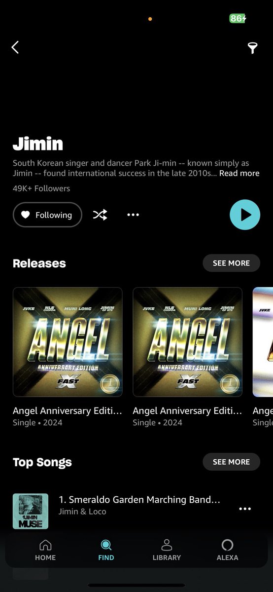 Since days all of Jimin’s music has been missing from his Amazon Music artist page, including his recent releases #SmeraldoGardenMarchingBand &amp; his album FACE <a href="/bts_bighit/">BTS_official</a> <a href="/BIGHIT_MUSIC/">BIGHIT MUSIC</a> <a href="/GeffenRecords/">Geffen Records</a> <a href="/amazonmusic/">Amazon Music</a> <a href="/AmazonHelp/">Amazon Help</a> please fix jimin artist page on Amazon music, thank you