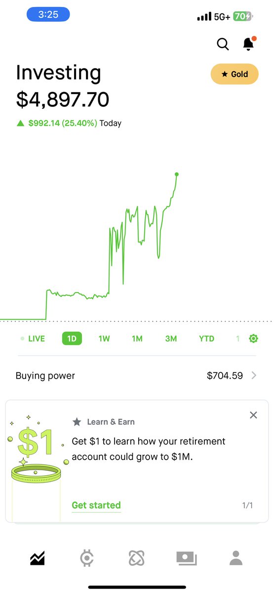 NashMadeit_126's tweet photo. @Alleyesonmela1 I’m on my way 🥳 started with $300 🚀🫡 #First100k https://t.co/BVhwjk4ELO