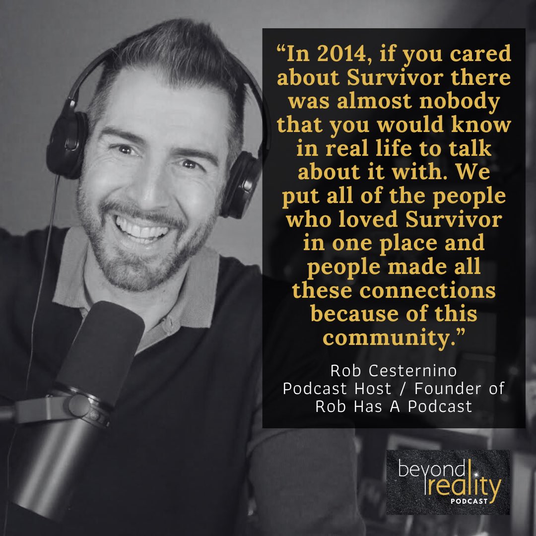 beyondrealityau's tweet image. New ep has dropped! I chat to #realitytv podcasting king @robcesternino about life before and after #survivor including his career and the rise of #rhap 

#survivorcbs #tvpodcast #beyondrealityau 

open.spotify.com/episode/5wfZsS…