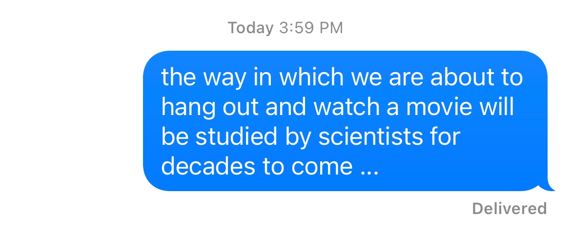 rishipuff's tweet photo. texting my friends complete nonsense in place of "excited to see you later" https://t.co/UNXeG4faSa