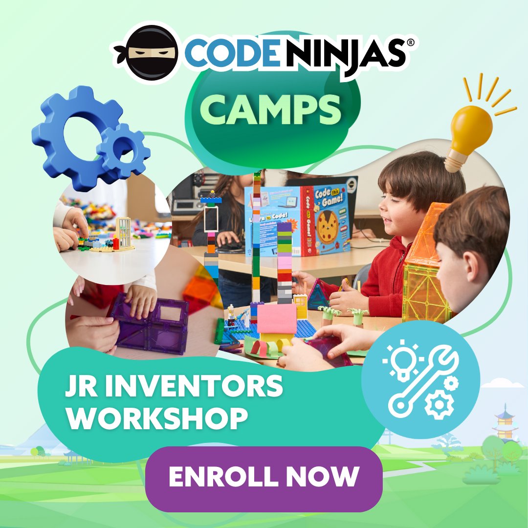 CodeNinjasTWS's tweet image. CAMP JR INVENTORS WORKSHOP
Ages: 5-6
July 22-26
8:30 AM - 4:00 PM
In this camp, ninjas will make and create their own hands-on STEM projects. They will also come to
understand the difficult job of an Inventor. Throughout the week, they will... fun!
codeninjas.com/stouffville-on…
Link