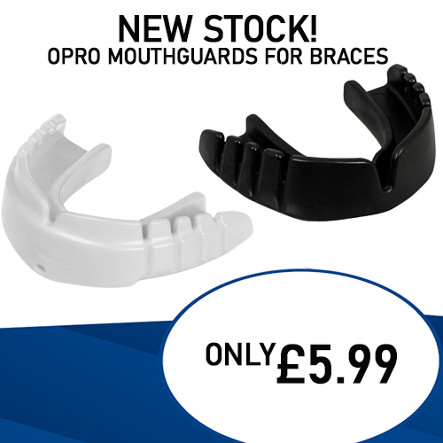 Do contact sport?
Wear braces?
No problem!

These amazing snap-fit gumshields are specially designed just for you!
only £5.99 each and avaialble in either black or white!