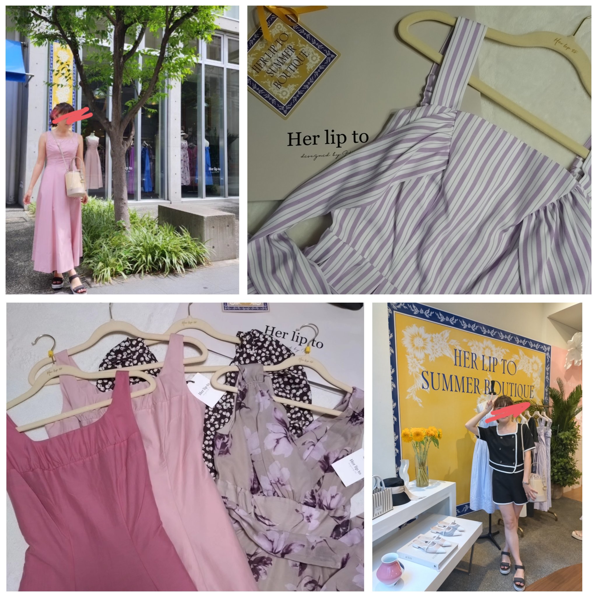 ワンピース herlipto Catalina Back Ribbon Dress herlipto Catalina Back Ribbon Dress