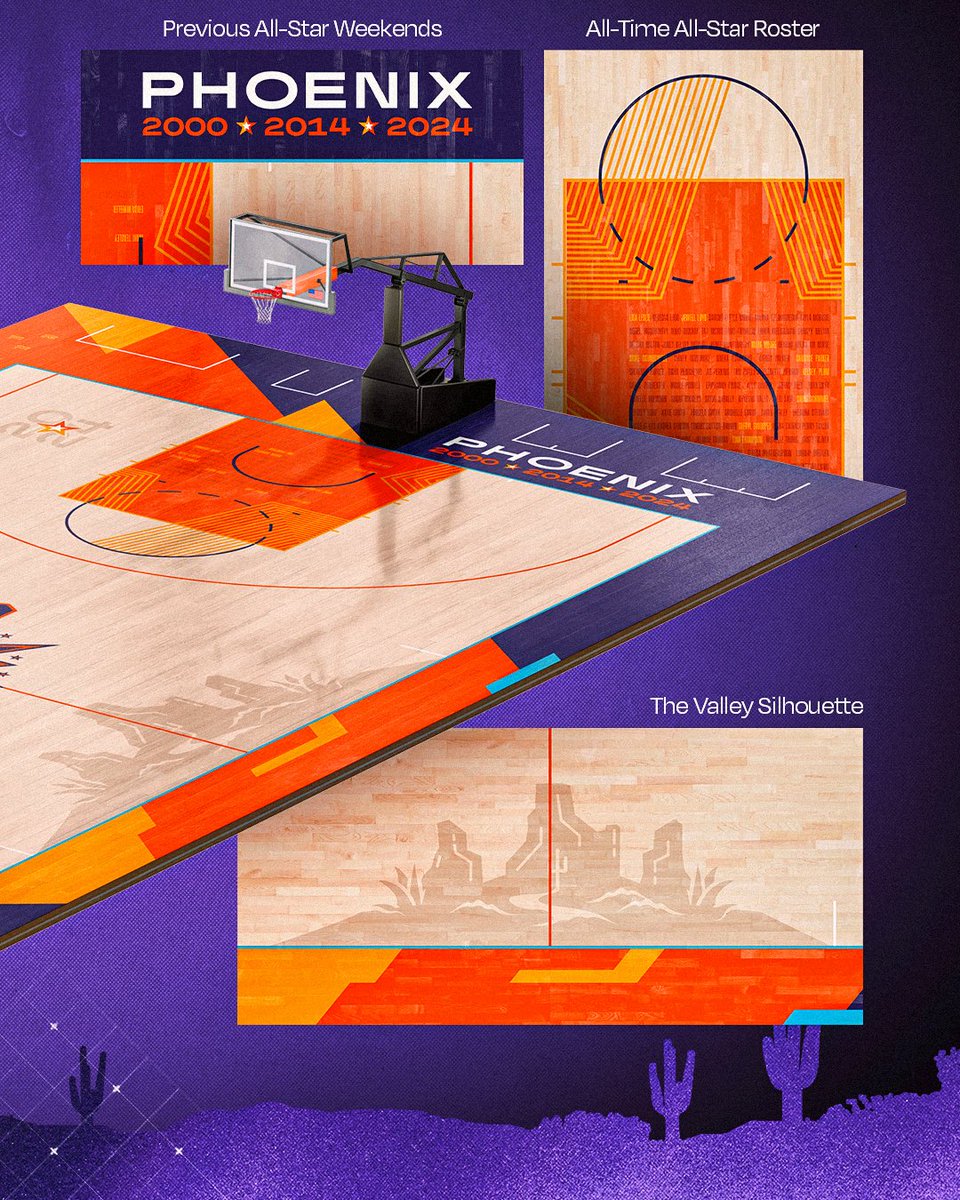 The first ever.

This court features the name of every player who has ever been a WNBA All-Star, honoring the contributions of every woman who got our league to this monumental moment in its history.