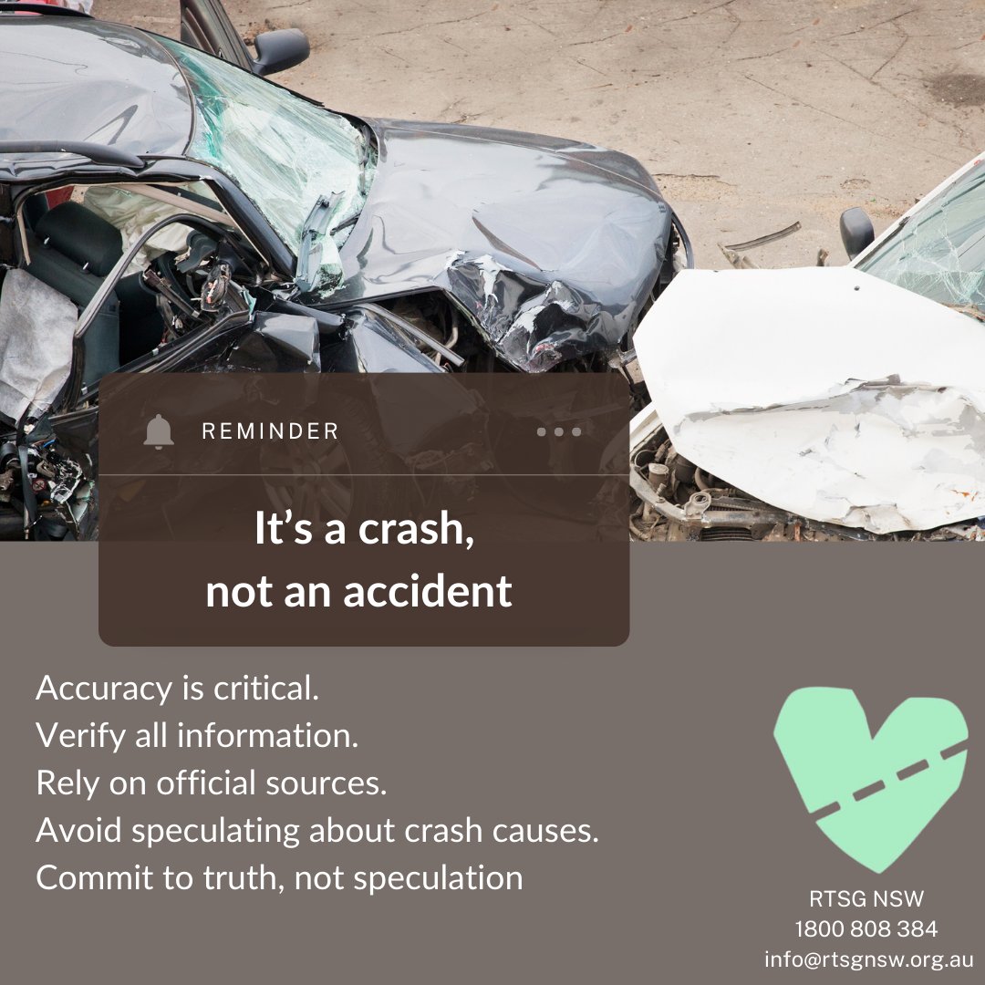 rtsgnsw's tweet image. Accuracy is critical in reporting. RCRG point 3 reminds journalists to verify facts before publication, especially in road crash reports. Let's commit to truth, not speculation. #FactsFirst #ItsACrashNotAnAccident #RCRG #RTSG
rc-rg.com.au/guidelines