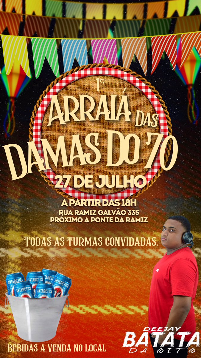 Dia 27/07 serão todos bem vindos 🔥