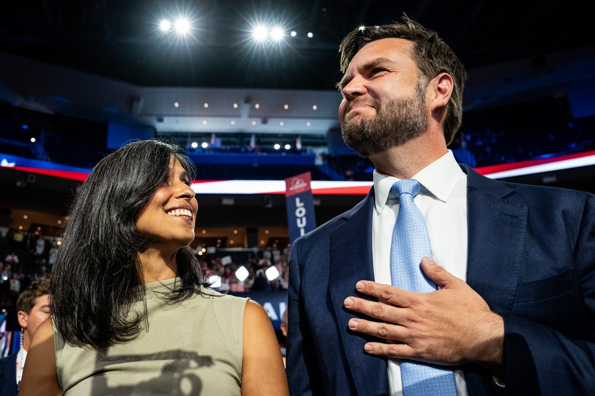U.S. Senator @JDVance1 accepts vice president nomination from <a href="/realDonaldTrump/">Donald J. Trump</a> as his running mate at the Republican National Convention in Milwaukee, Wisconsin. <a href="/nytimes/">The New York Times</a>