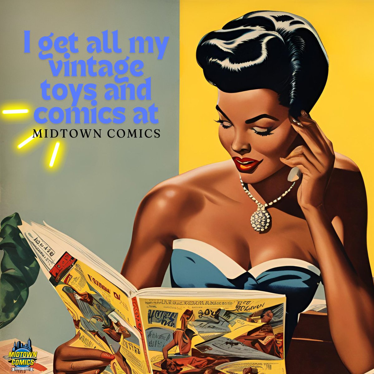 MidtownComics's tweet photo. โผ๏ธโผ๏ธDid you know #MidtownComics shops carry classic comics and ๐ #VintageToys?
Visit our ๐#TimesSquare ๐#GrandCentral & ๐#DowntownNYC #NYCshops to scope our collection!
#ToyCollector #VintageToy #VintageComics #GoldenAgeComics #Silveragecomics #comicbookshop #comicbookstuff https://t.co/fgXGF6XOzQ