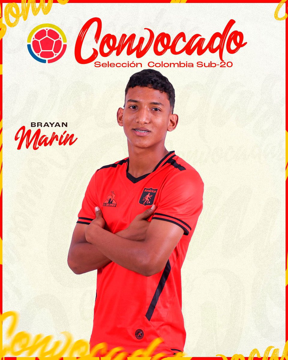 🇦🇹👹 Nuestro jugador Brayan Marín hace parte de la convocatoria de la <a href="/FCFSeleccionCol/">Selección Colombia</a> Sub-20 para realizar un microciclo de trabajo en Barranquilla, como parte de la preparación hacia el Conmebol Sudamericano 2025. 🇨🇴⚽️