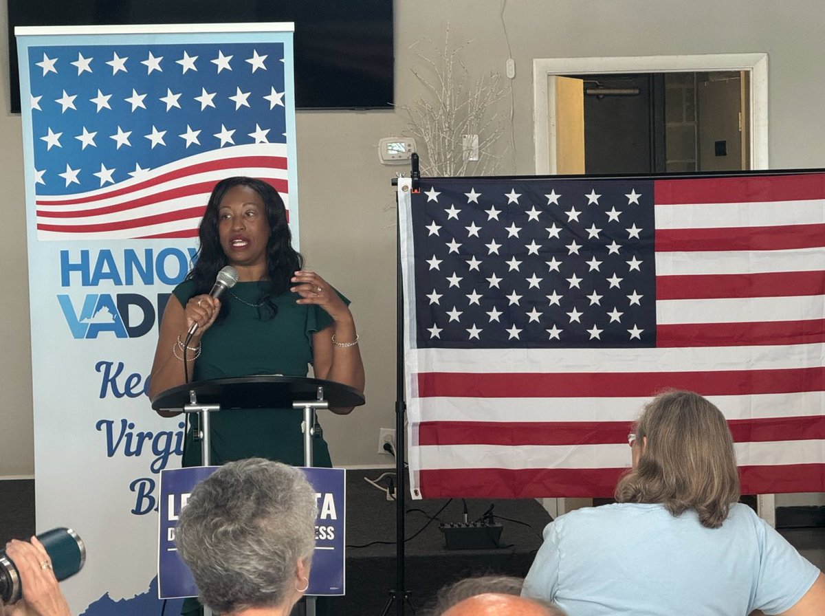 LeslieMehtaVA's tweet photo. Such a warm welcome from the @HanoverVADems yesterday! These folks are ready to turn #VA01 blue, and I'm excited to partner with them for the important work ahead. #FlipTheFirst https://t.co/ByACY04Wwh