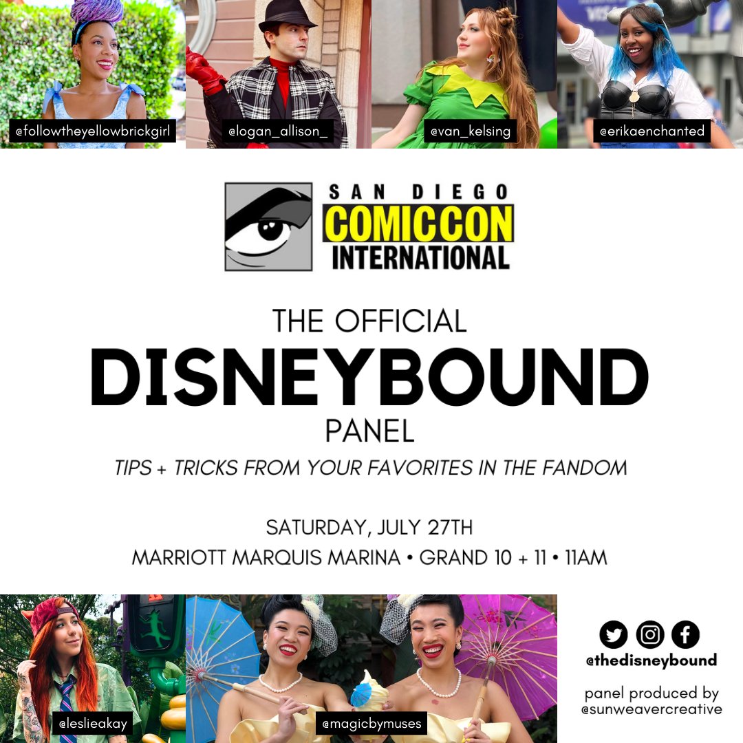 Calling all DisneyBounders headed to San Diego <a href="/Comic_Con/">Comic-Con International</a>! Come hang out with us at The Official DisneyBound SDCC Panel on Saturday, July 27th! The panel will kick off at 11am in Grand 10 + 11 at the Marriott Marquis San Diego Marina!