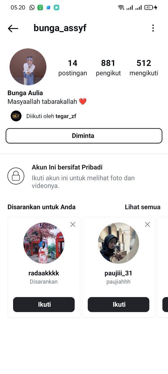 chayoo73's tweet photo. Instagram si cewe yg dimana sepupunya dan manta anak pondok ceunah wkwk https://t.co/26XtC1fpYt