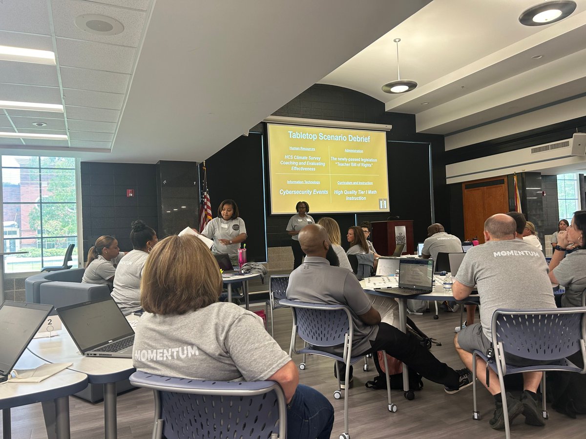 HooverSchools's tweet photo. Today's admin retreat was fantastic! We planned and got excited about the new school year. We are looking forward to great things ahead! #HCSMomentum https://t.co/TB40W5JPQQ