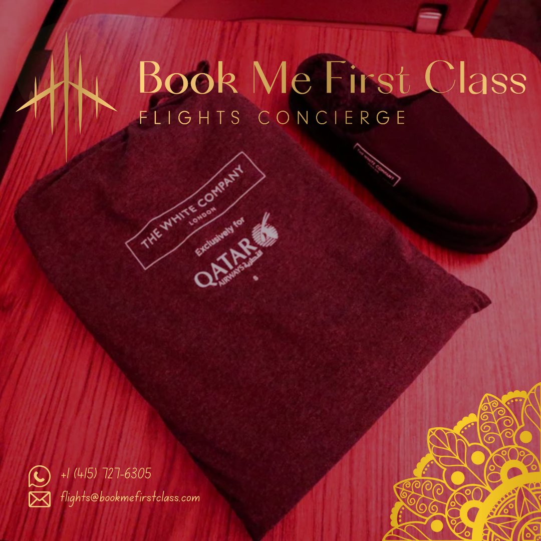 BookMe1stClass's tweet image. Cozy in the clouds with Qatar Airways' First Class pajamas ✨✈️ Comfort meets luxury on every journey.

To find out more, message us on Whatsapp at +1-415-727-6305 or email flights@bookmefirstclass.com

#BookNow  #QatarAirways #FirstClassComfort #TravelInStyle