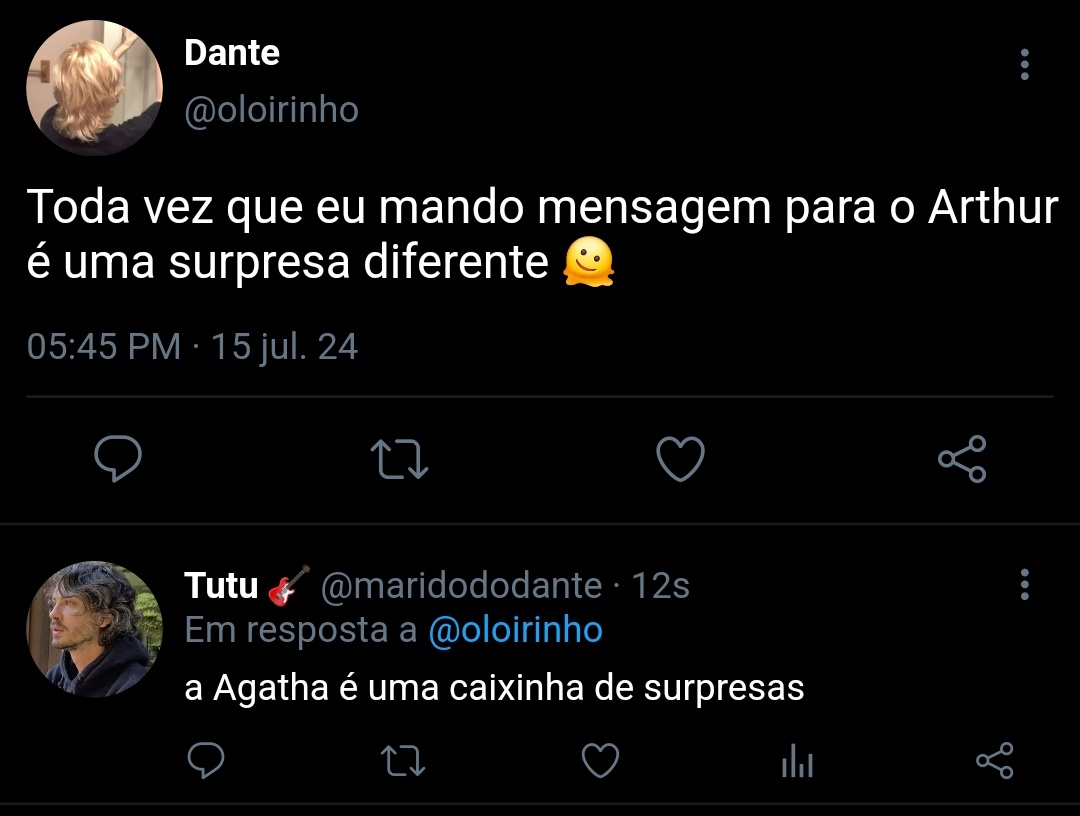 Laylalalll's tweet photo. mini au #danthur

onde havia momentos em que Dante precisava ficar de plantão no trabalho e Arthur assumia a responsabilidade de passar as noites com Agatha, além de outras diversas situações... https://t.co/tKN685cPbx