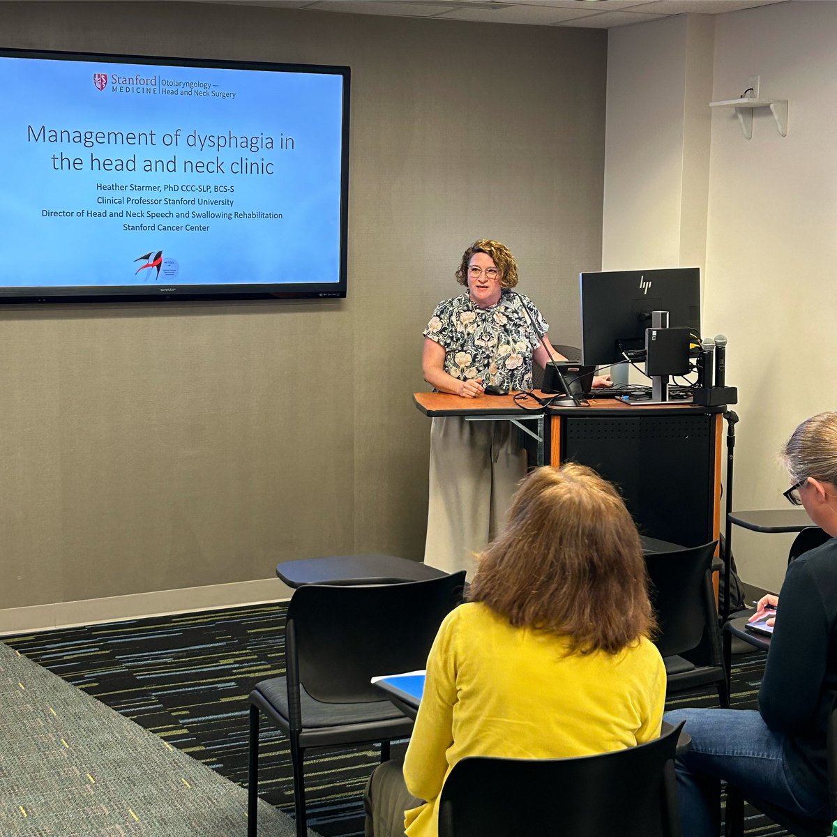 KU_ENT's tweet photo. Grand Rounds @KU_ENT with Multidisciplinary Management of Speech &amp; Swallowing in Head &amp; Neck Cancer presented by Heather Starmer, PhD, MA CCC-SLP, BCS-S, F-ASHA @StanfordOHNS #WeAreOto #ENTsurgery #OHNS #OtoHNS #MedEd https://t.co/9WgfuhlioD