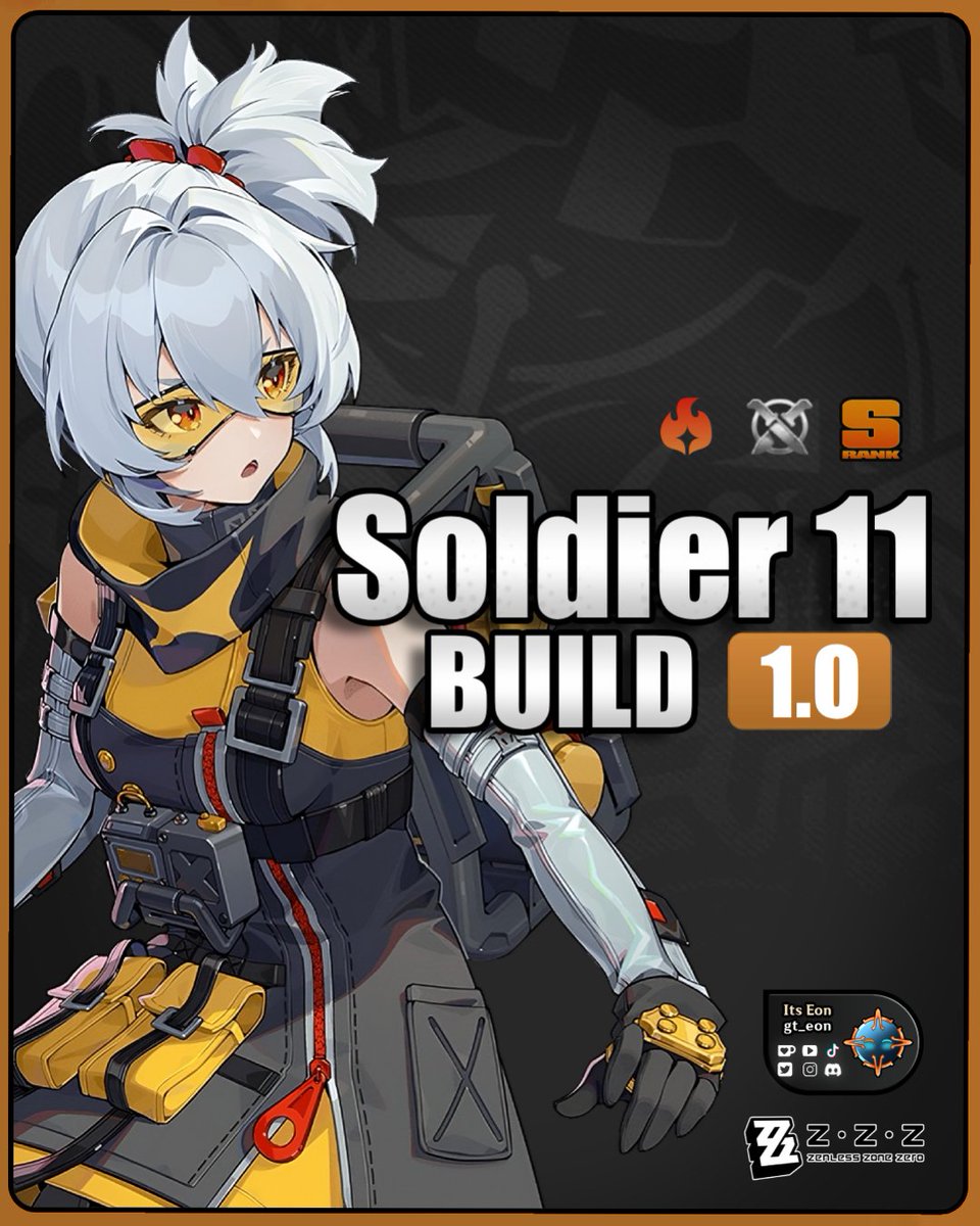 gt_eon's tweet photo. Hello Agents !!!
Today I bring you #Soldier11 1.0 Build ! 🔥🔥
I Hope it help's you !!!
#zenlessguide #Hoyocreators #Zenlesszonezero #zzzero #zenless0704 https://t.co/fqnr060yIp