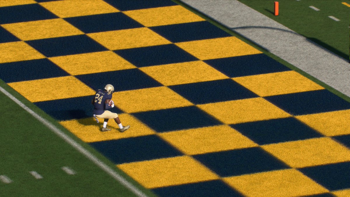 NavyAthletics's tweet photo. Nailed it @EASPORTSCollege 😍

📍Navy-Marine Corps Memorial Stadium 

#GoNavy | #CFB25 | @NavyFB https://t.co/cM47HIXM4D