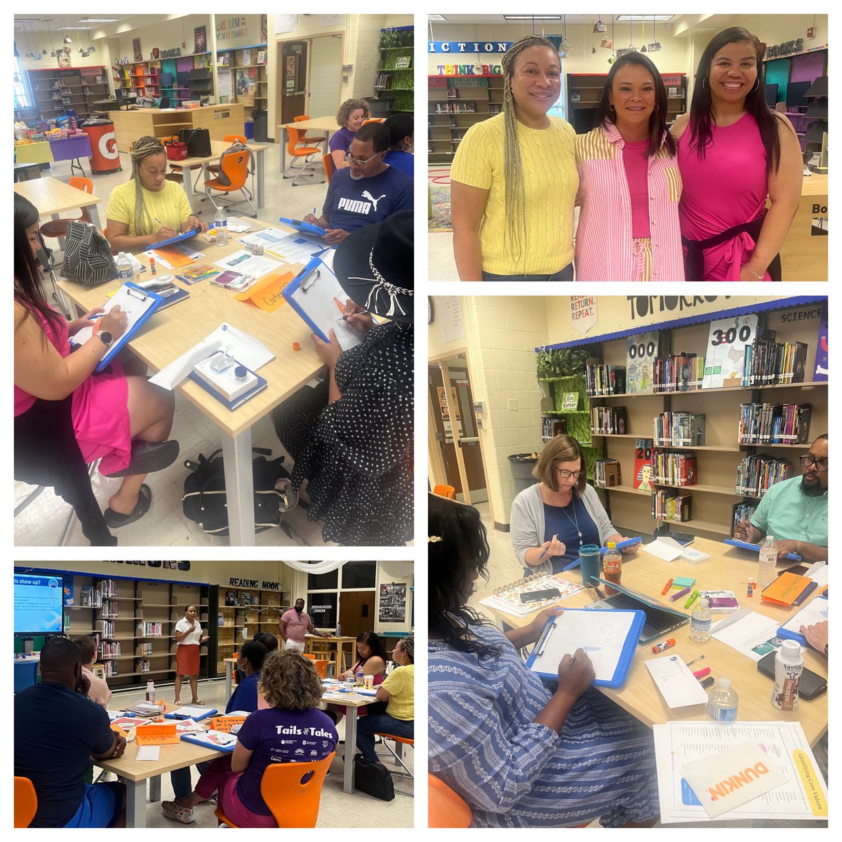 PikesvilleM's tweet photo. Leadership Retreat Week Kickoff! Today we had a “color-splash” day wearing colors &amp; bringing snacks that best represent our personalities. We made connections as a team &amp; were able to ground this years work in our WHY. #OneSchoolOneFamily #PMSPride #PythonPride @NicoleB100127 https://t.co/H004d2wRy7