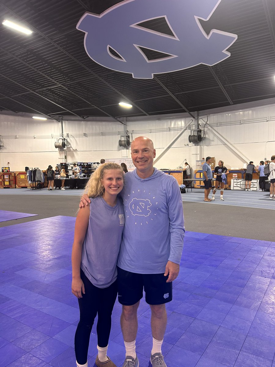 I had SO much fun at @uncvolleyball elite camp! Thanks for the invite! I loved getting to meet the coaches and staff, along with amazing players around the country. One of the best programs and team cultures! Go Tar Heels 🩵🤍