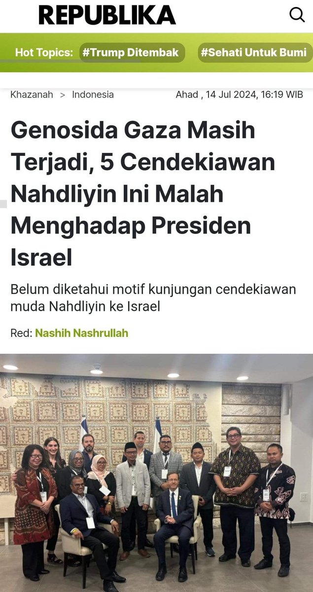 Yang satu memberikan beasiswa bagi mahasiswa Palestina untuk kuliah di Indonesia... sedangkan yang satu lagi menjalin kerja sama dengan pelaku genosida terhadap bangsa Palestina... 😷