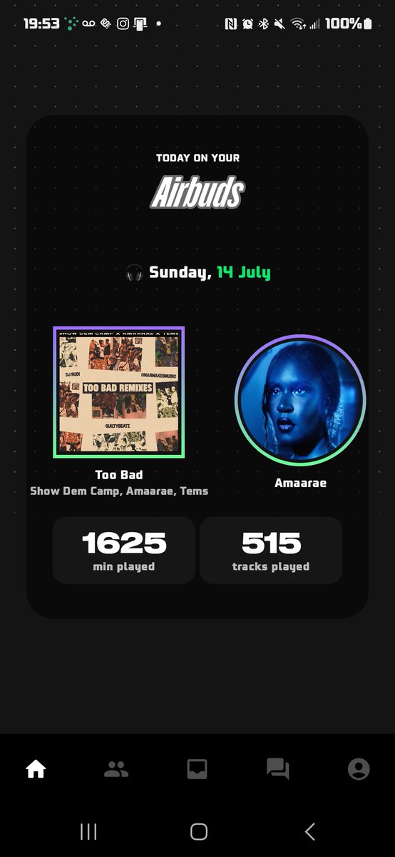 beyondbinary91's tweet image. My daily Airbuds recap. #Airbuds #DailyRecap #Spotify  #AppleMusic