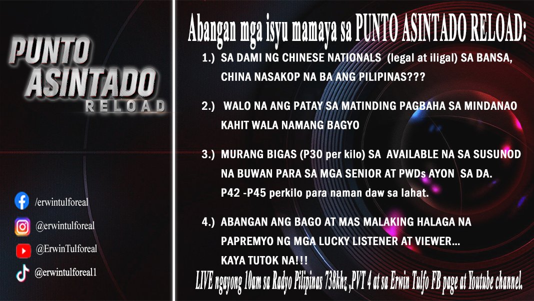 Erwin Tulfo (@erwintulforeal) on Twitter photo 