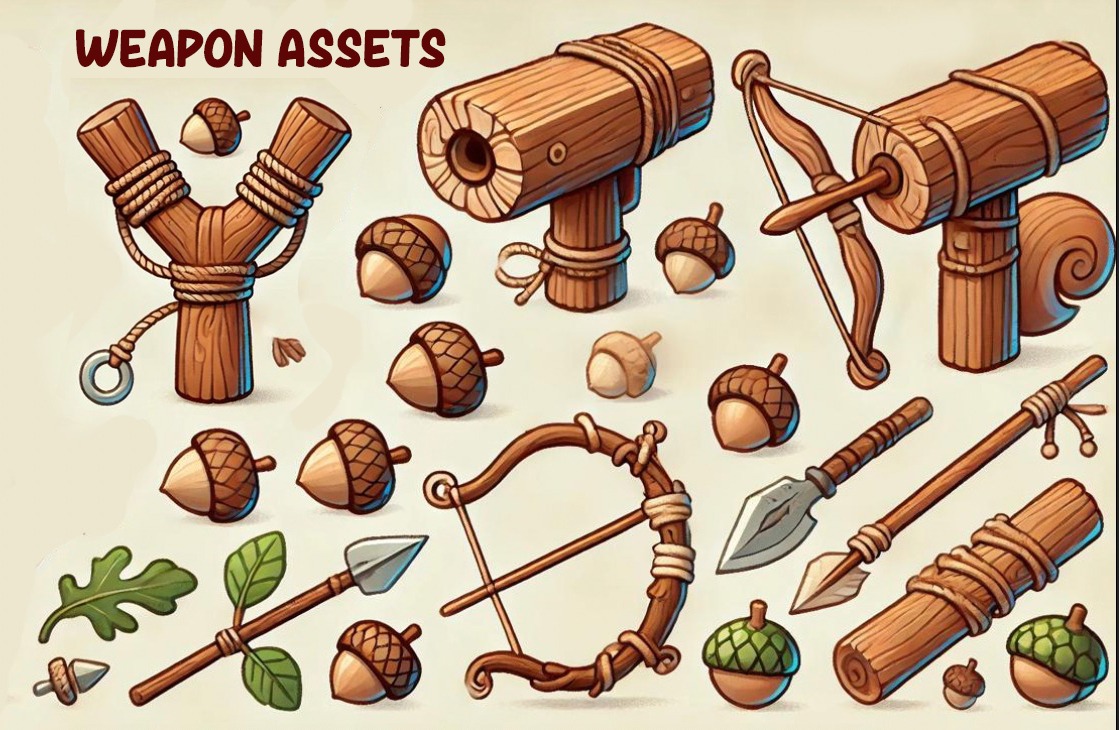 Squirrelonbase's tweet photo. Hey everyone, we've got an exciting new update for our game! We've added a set of awesome new weapons for our squirrel character. Thanks for your patience, your support will be rewarded! https://t.co/sZU7gv9lzB