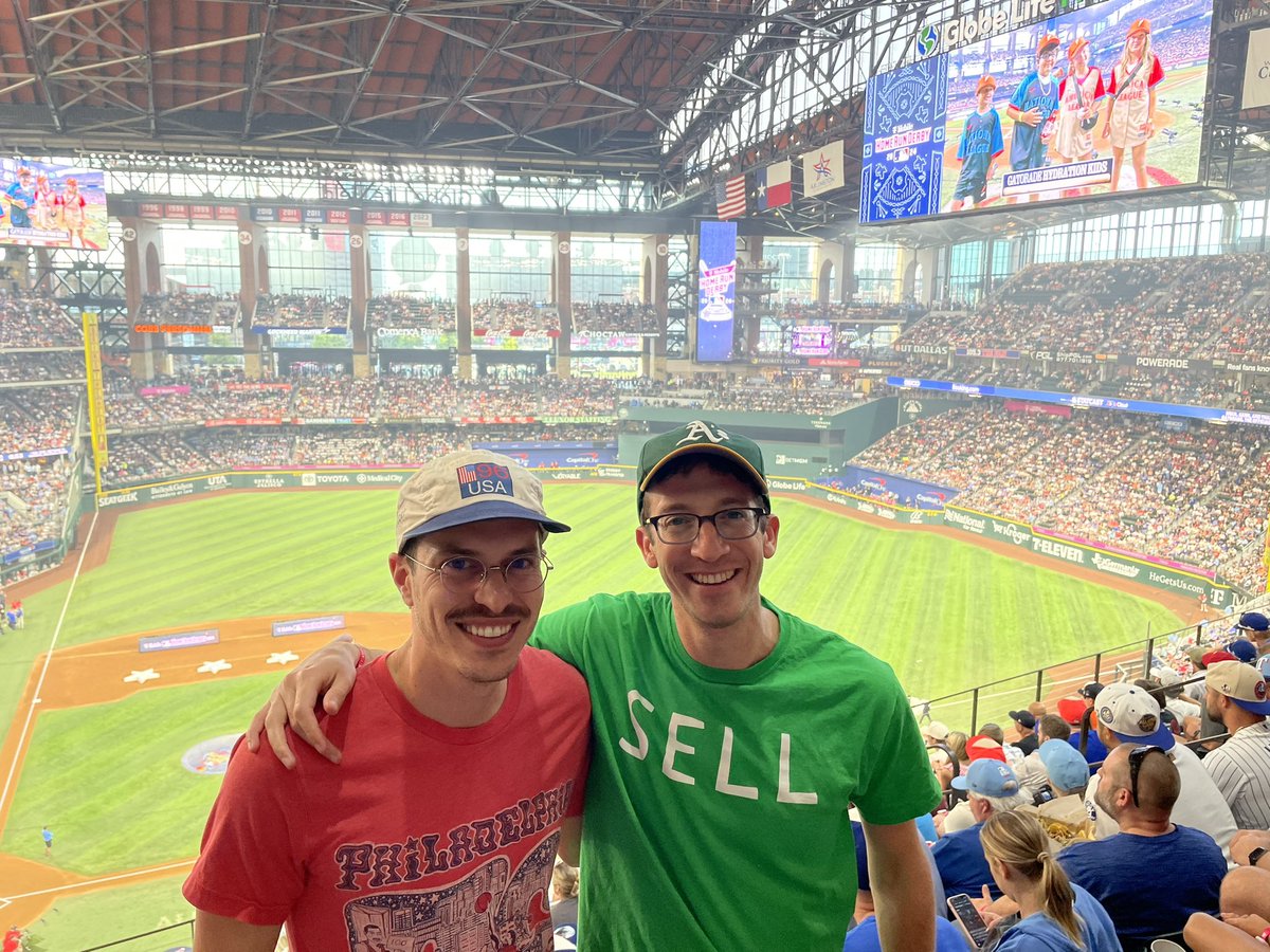 MichaelFLewis's tweet photo. MLB Home run derby, but also reminding everyone that it’s past time for John Fisher to #SellTheTeam https://t.co/oOHwukFcL9