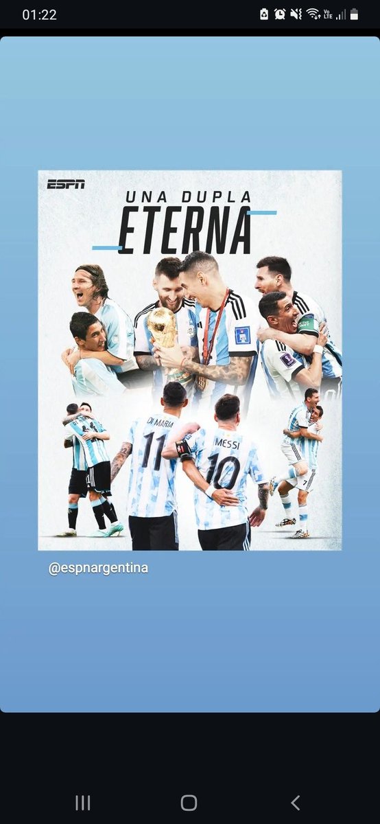 jime1315's tweet photo. Esta dupla nos dio los mejor años de fútbol contemporáneo. 
#GraciasSeleccion #MESSI&amp;ANGELITO
Bicampeones 🇦🇷 https://t.co/MIG96JLqwV