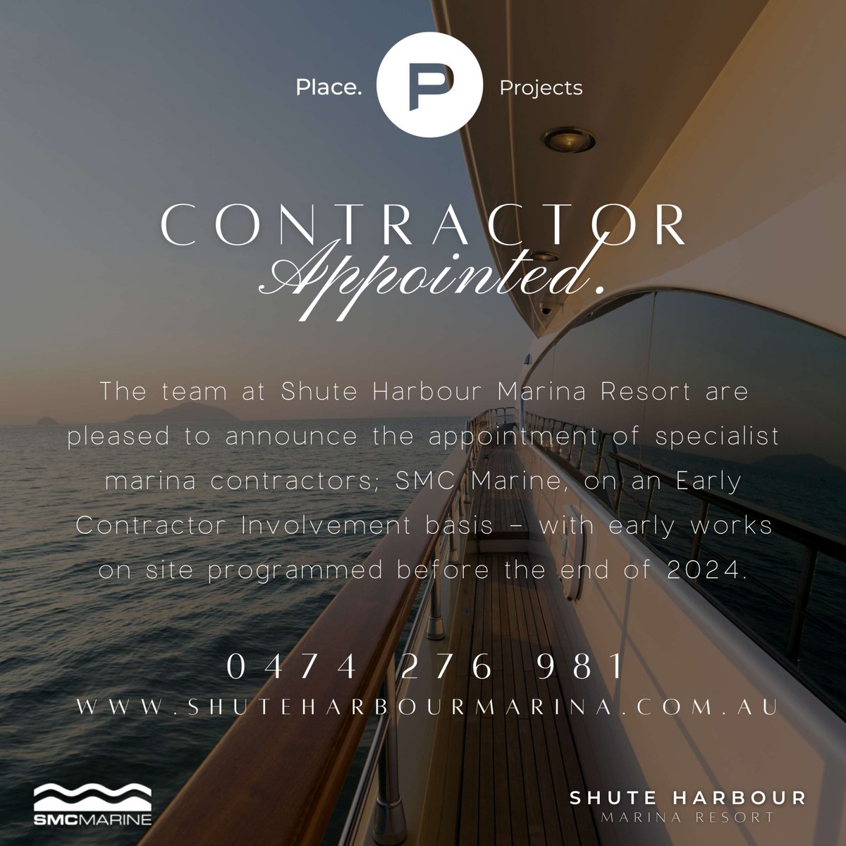 PlaceProjects's tweet image. | Shute Harbour Marina Resort
CONTRACTOR APPOINTED

Sophia Cross - 0474 276 981
shuteharbourmarina@eplace.com.au
shuteharbourmarina.com.au

" Find your happy Place..."