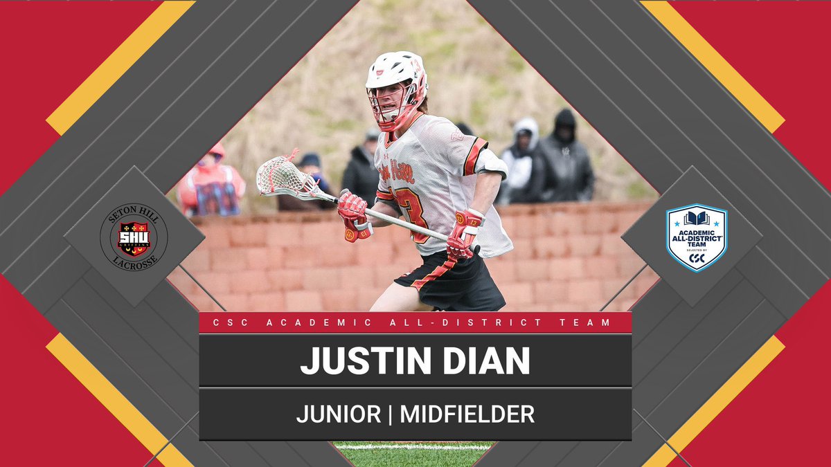 SetonHillLax's tweet photo. We had 🖐🏻 men named to the CSC All-district Team.

To qualify for the academic all-district honors, a S-A must be at least a sophomore academically, must maintain a cumulative 3.50 GPA or higher and must meet additional qualifications determined by each sport.

#Family | #BRG https://t.co/pjfGFLnnMF