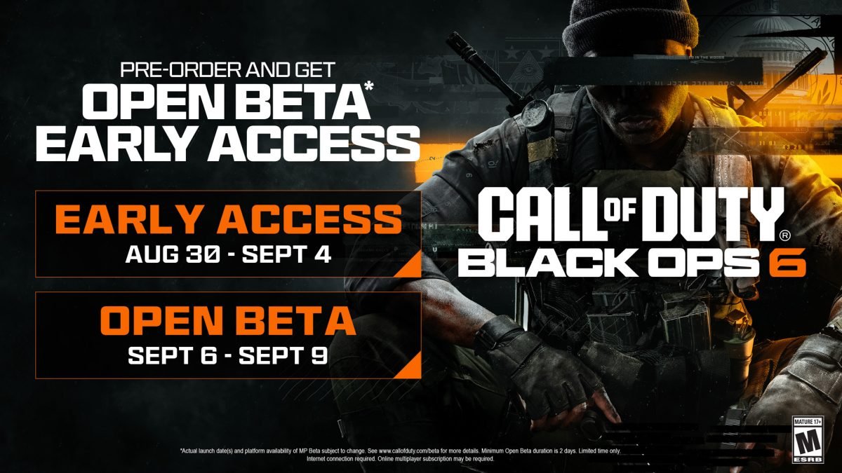 EAA_tw's tweet photo. 新作FPS『CoD:BO6』アーリアクセス＆オープンベータ 8月31日スタート！（全プラットフォーム）
https://t.co/QblOCUWIOq

・アーリーアクセス：8月31午前2時～9月5日午前2時
・オープンベータ：9月7日午前2時～9月10日午前2時
・プラットフォーム格差ナシ
・Game Passからも参加可能
・アーリーアクセスの参加方法
・キャンペーン、マルチ、ゾンビ続報が今後公開
・日本のPS4またはPS5ユーザーには年齢制限あり（18歳以上）

#BO6 #CoD
