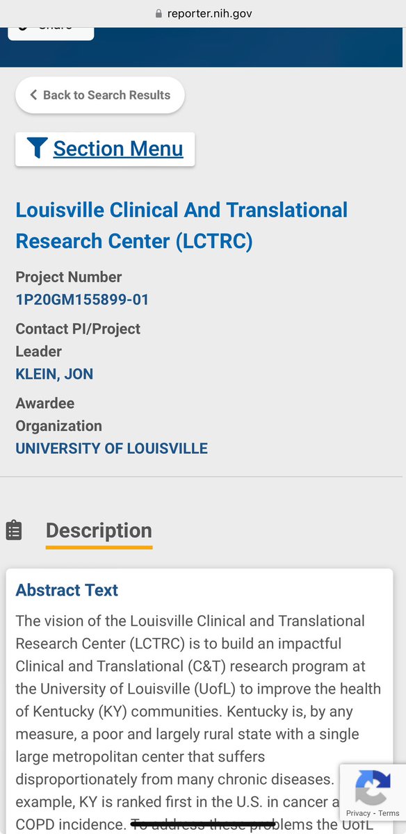Dr. Jon Klein (@uoflevpri) on Twitter photo Well there it is. The Louisville Clinical and Translational Research Center (1P20GM155899-01) is up on the NIH Reporter website. We’re 5 days post-NOA and well into hiring staff. Best team I’ve ever worked with. <a href="/jiapenghuang/">Jiapeng Huang</a> Well there it is. The Louisville Clinical and Translational Research Center (1P20GM155899-01) is up on the NIH Reporter website. We’re 5 days post-NOA and well into hiring staff. Best team I’ve ever worked with. <a href="/jiapenghuang/">Jiapeng Huang</a>