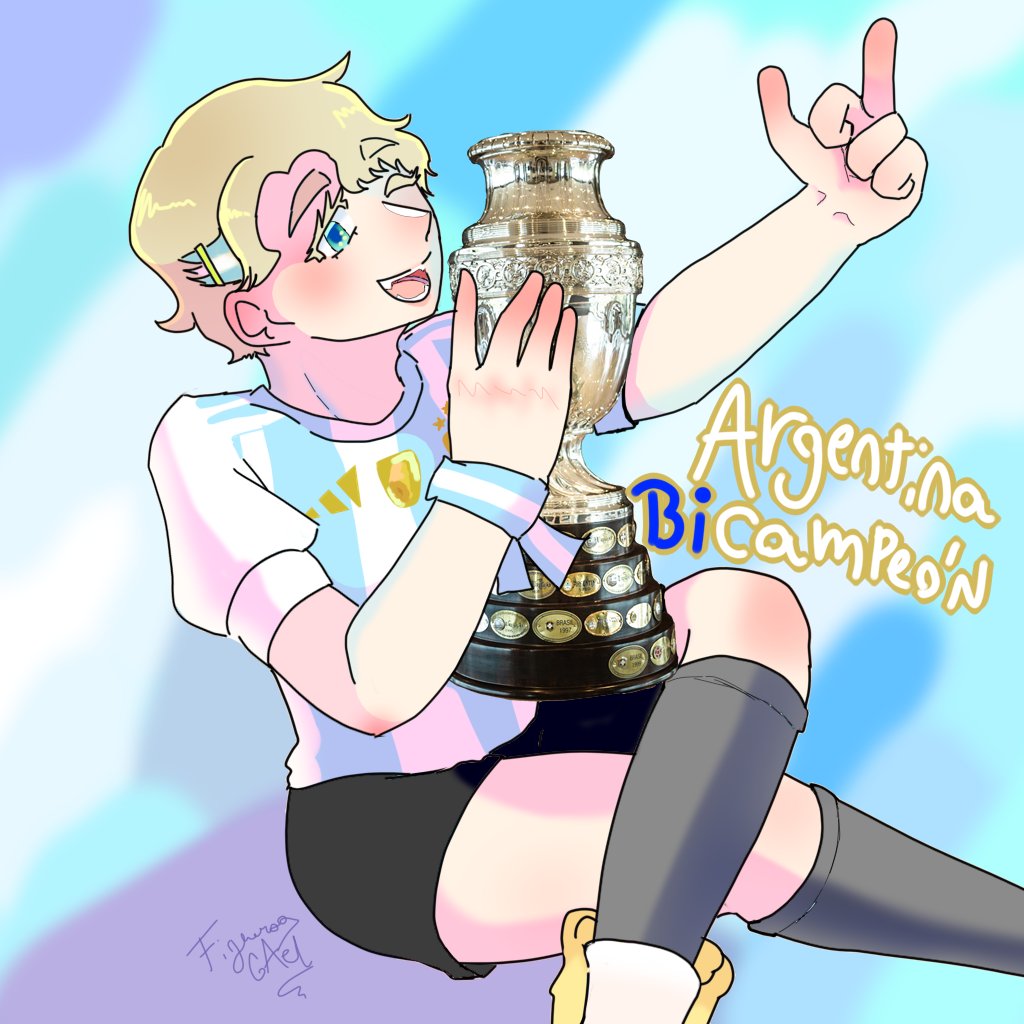 GAEL_figue's tweet photo. En el fandom de Latin-Hetalia se la pasaron haciendo dibujos de los partidos de la copa America, asi que tenia que hacer al menos uno🇦🇷 #argentina #hetaliafandom #hetaliaart #draw #digitalart #drawing #art #color #anime #ArgentinaCampeón https://t.co/uv8MiY0FIM