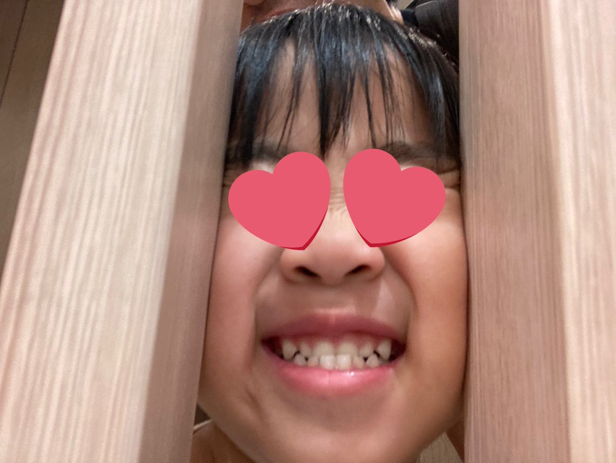 子どもって柵あると、挟まれたくなるのかしら😇