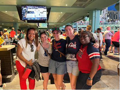 BrighamPharmacy's tweet photo. BWH Pharmacy had a great time at the @RedSox game last week! So grateful we didn't get rained on this year! ⚾️🧢🌭 #TwitteRx https://t.co/nrEsvWd1nu