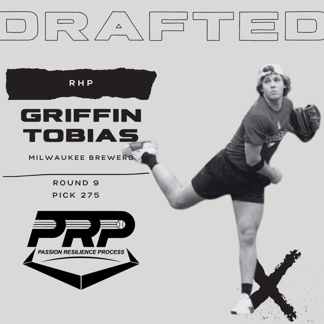 PRPBaseball101's tweet image. Congratulations to @GriffinTobias1 on being drafted by @Brewers!  You earned it!

#PRPBaseball #PlayerDevelopment #ProPRP