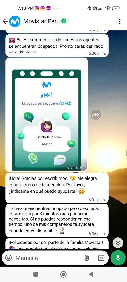 SandraRM24's tweet photo. @OSIPTEL @MovistarPeru Desde las 6:30pm y no me dan solución https://t.co/6KXcdPLVvX