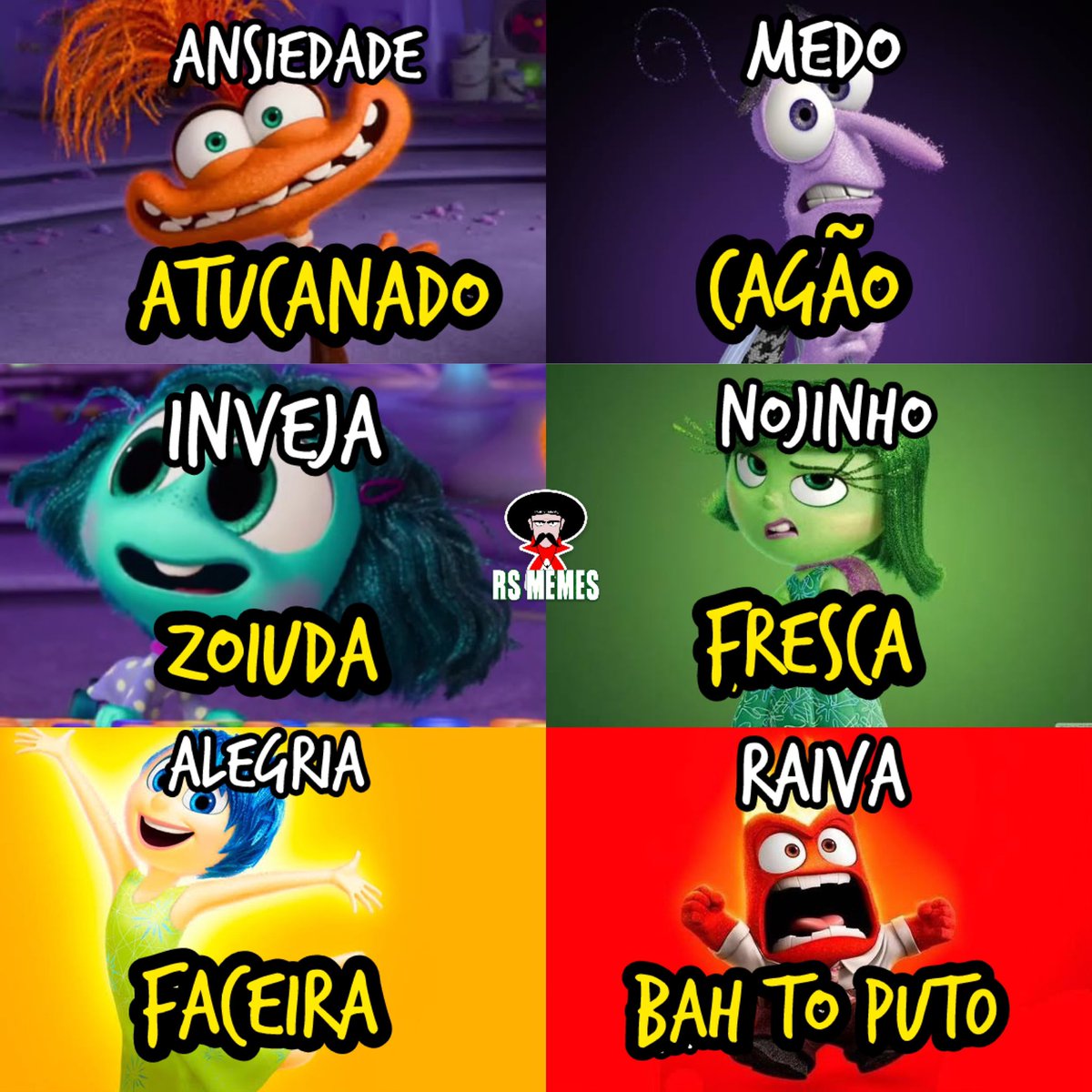 Nome dos Divertidamente versão Gaúcho