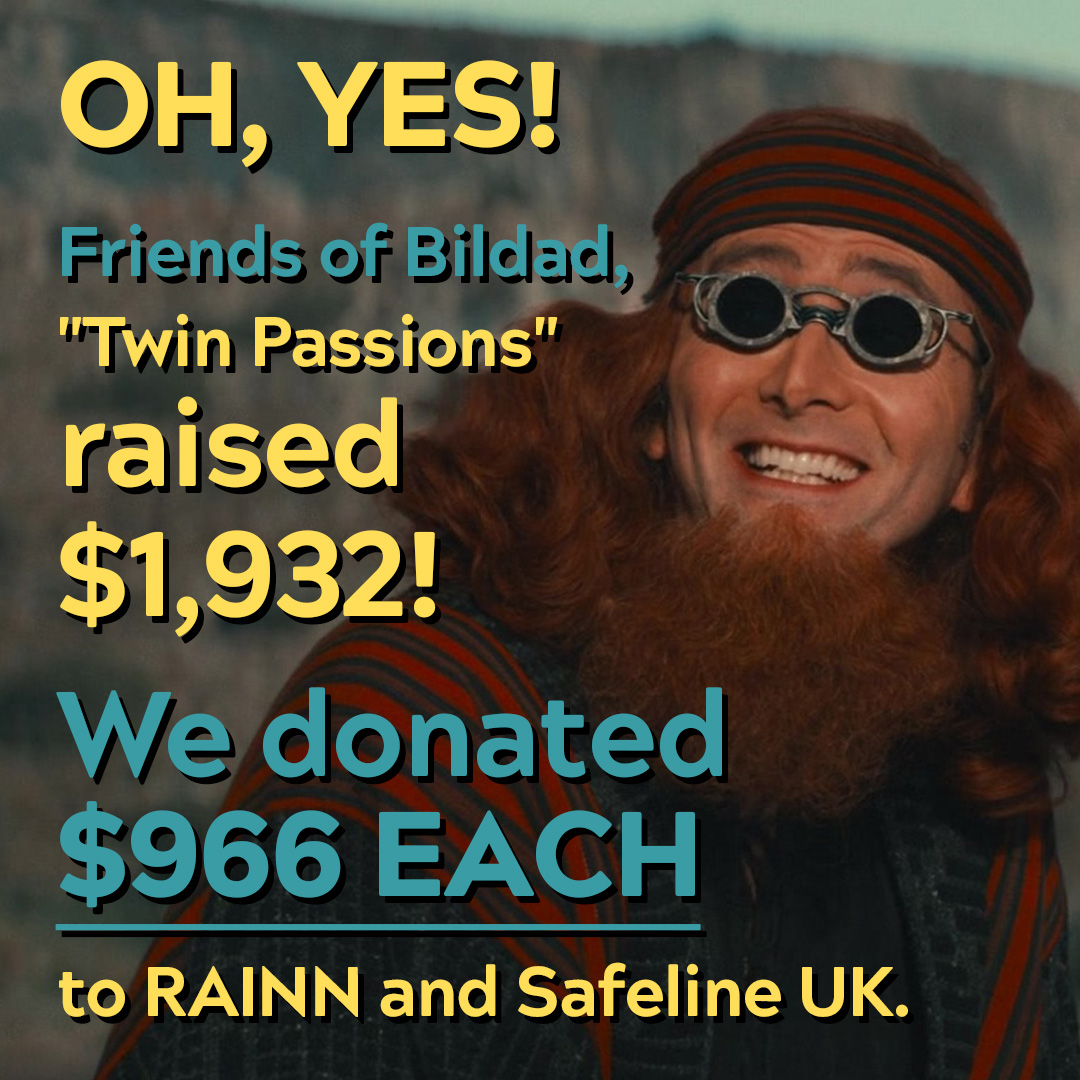 BildadZine's tweet photo. Friends of Bildad!! You've shown us the power of fandom to do good—something we need now more than ever!

It's with EXTREME amazement and gratitude I tell you that, between April 18 and May 7, #GoodOmens fans raised nearly 3 times our original $666 goal. https://t.co/210mSo5uii