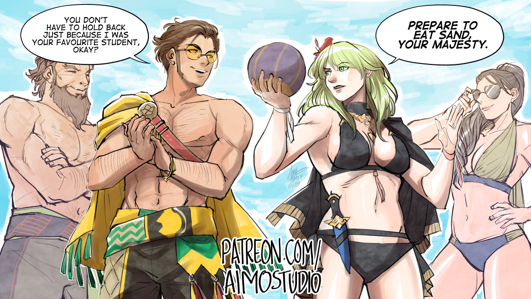 I wouldn't say this was the FIRST first, but have my first Claude & Byleth vs the most recent one :)