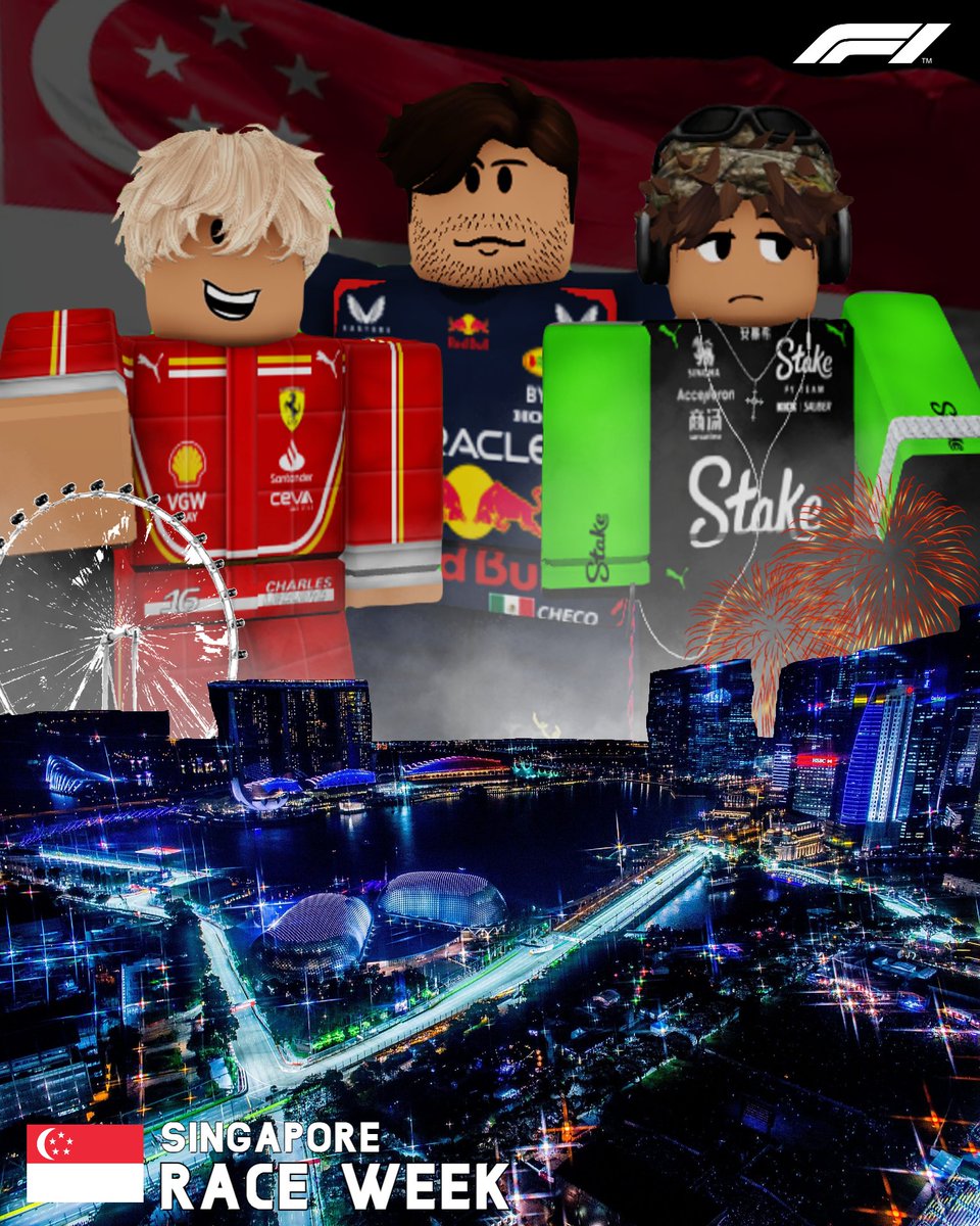 FormulaOneBlox's tweet photo. IT'S SINGAPORE RACE WEEK! 🇸🇬🇸🇬🇸🇬
Marina Bay awaits!

JOIN THE DISCORD: ⬇️
https://t.co/rRZTmsKgxR

@BestOfBloxburg https://t.co/coRFV4giOS