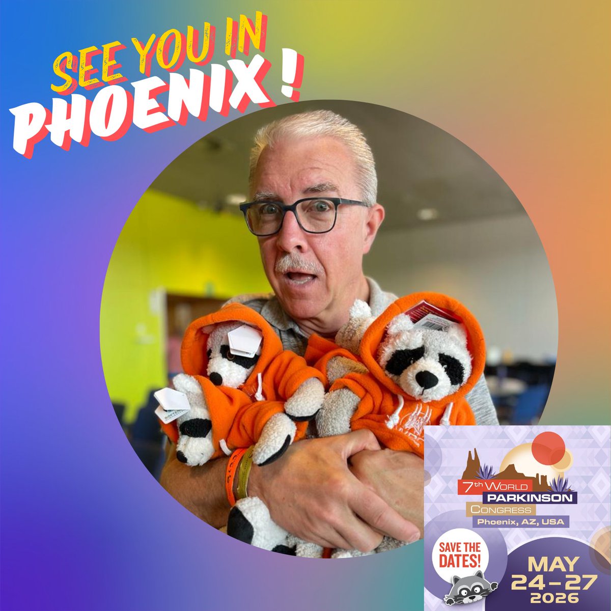 WPC 2026 (@worldpdcongress) on Twitter photo We absolutely love this photo of excitement from <a href="/GroveAyers/">Grove Ayers</a> in the USA.
Enter the #WPC2026 #SeeYouInPhoenix Raffle and share your photo for a chance to win Fun Merch or a Free Registration to the 7th World Parkinson Congress!
Enter here: tinyurl.com/3zskmxbe
#Parkinsons We absolutely love this photo of excitement from <a href="/GroveAyers/">Grove Ayers</a> in the USA.
Enter the #WPC2026 #SeeYouInPhoenix Raffle and share your photo for a chance to win Fun Merch or a Free Registration to the 7th World Parkinson Congress!
Enter here: tinyurl.com/3zskmxbe
#Parkinsons