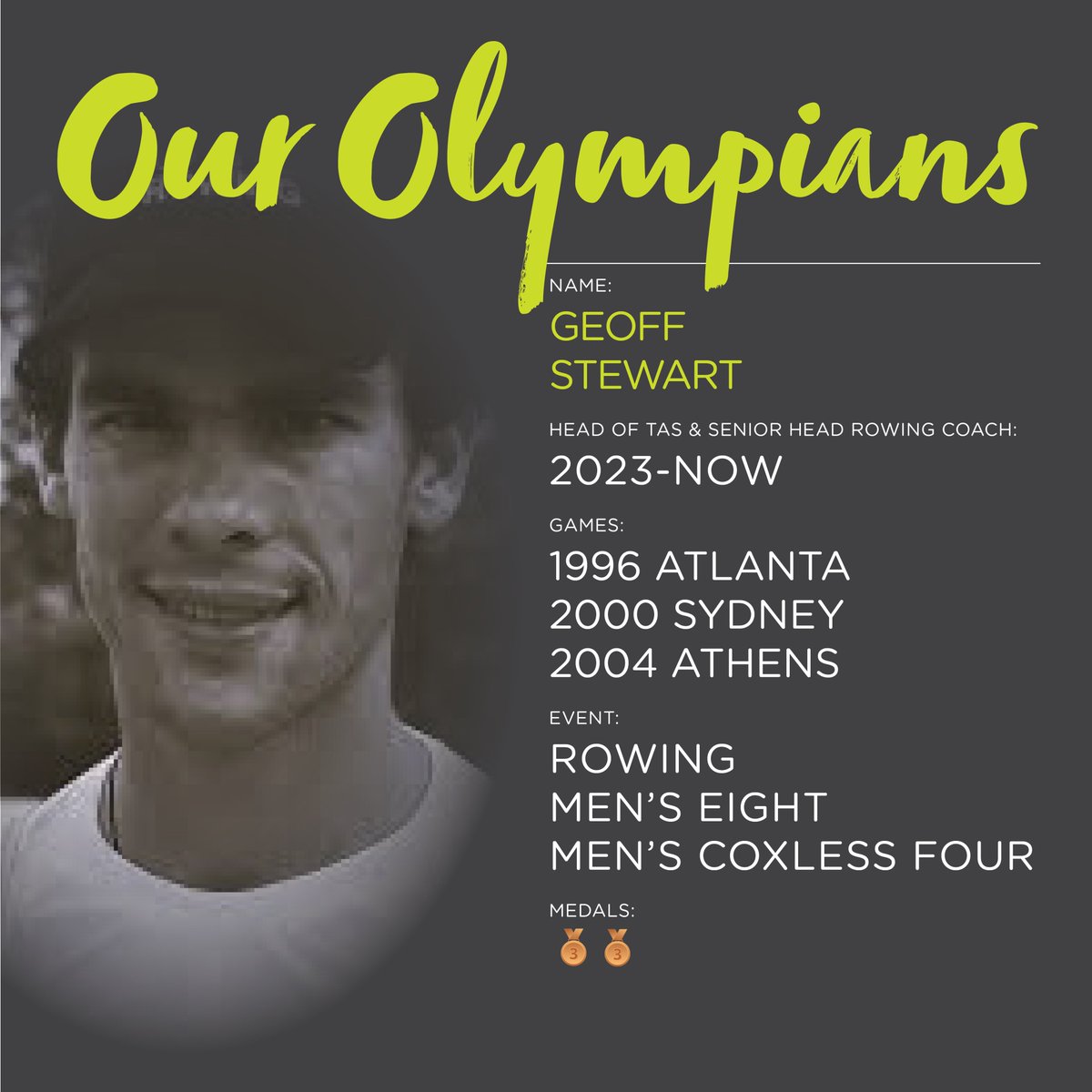 The tenth athlete in our series highlighting remarkable #PLCSydney staff &amp; students who have represented Australia in the Olympic &amp; Paralympic Games is three-time Olympian Geoff Stewart. Geoff is the Head of TAS &amp; Senior Head Rowing Coach at PLC Sydney.

🔗bit.ly/3Wq5RB9
