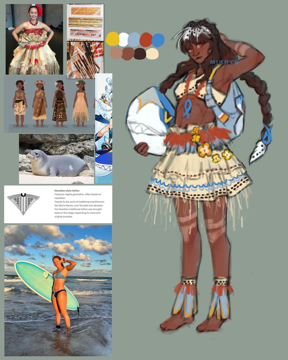 personal take on #Mualani redesign 

#GenshinImpact #Natlan
