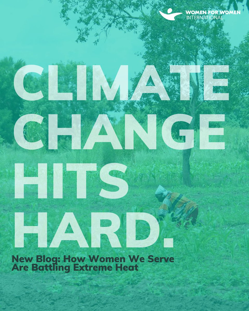 WomenforWomen's tweet photo. Read our new blog, Realizing Women’s Power in the Face of Climate Change: Stories of Resilience from Afghanistan and Nigeria, to learn about how the women we serve are dealing with heat waves and climate change and the new struggles that have come with it. https://t.co/dX1E6wAKl3 https://t.co/HaTJeg3YgB