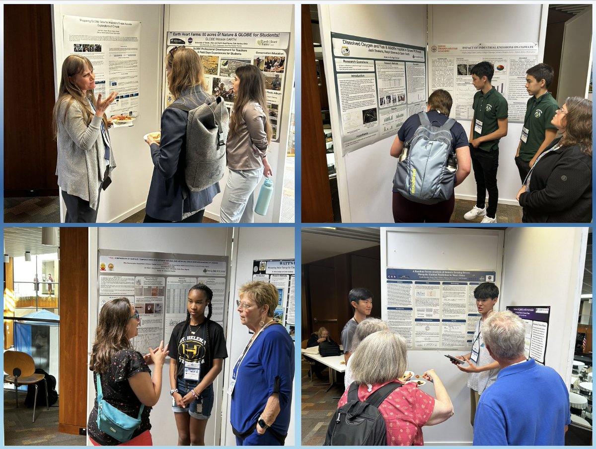 The 2024 GLOBE Annual Meeting’s Student Research Exhibition &amp; Community Poster Session took place on Mon., 15 July. GLOBE students and community members came together to discuss student research projects &amp; GLOBE campaigns. Check out a few photos from the event. #GLOBEMeeting2024